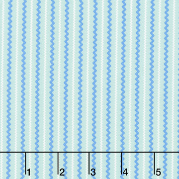 Beloved Blossoms - Rick Rack Mint Yardage