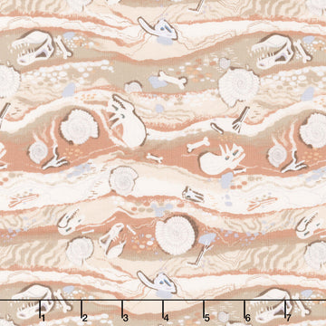 Prehistoric - Strata Cream Yardage