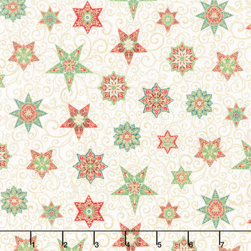 Adorn - Star Cream Metallic Yardage