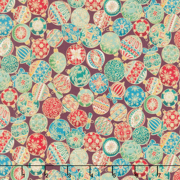 Adorn - Ornament Burgundy Metallic Yardage