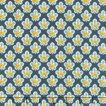 Love Struck - Leafy Blossoms Navy Yardage