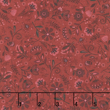 Love Bugs - Tonal Allover Dark Red Yardage