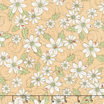 Love Bugs - Daisy Allover Yellow Yardage