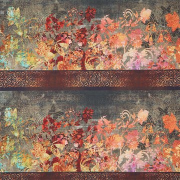 Evanescence - Floral Border Spice Yardage