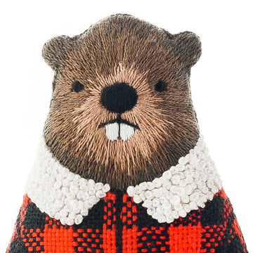 D.I.Y. Embroidered Doll Kit - Beaver