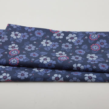 Carnaby Street - Bouquets Navy 2 Yard Cut
