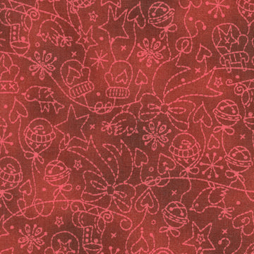 Christmastime - Tree Decorations Red Yardage