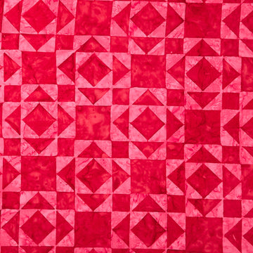 Quilt Blocks - Quilt Block 2 Cheater Print Lipstick Red 108" Wide Yardage