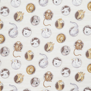 Two by Two - Porthole Toss Light Taupe Multi Yardage
