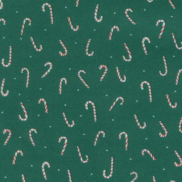 Nutcracker Whimsy - Candy Cane Toss Green Yardage