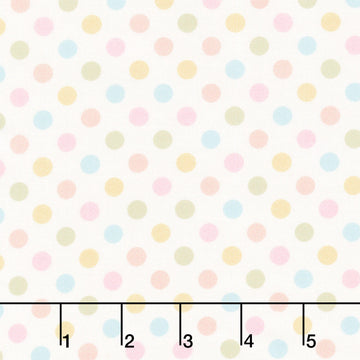 Layla - Polka Dot Warm White Yardage