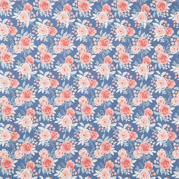 Beautiful Bowquets - Roses Navy Multi Yardage
