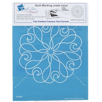 Full Line Stencil - Lacy Heart Stencil