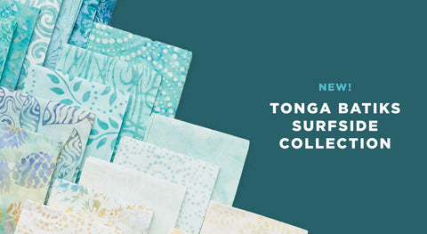 Shop precuts & yardage in the Tonga Batiks surfside fabric collection while supplies last.