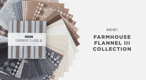 Shop precuts and yardage from the third installment of the Farmhouse Flannel fabric collection!