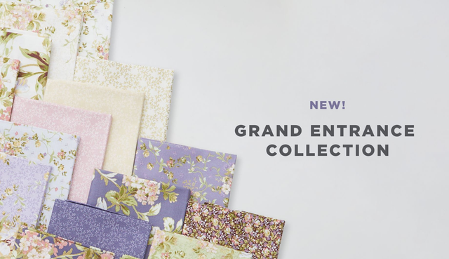 a selection of fat quarter fabrics from the grand entrance fabric collection.