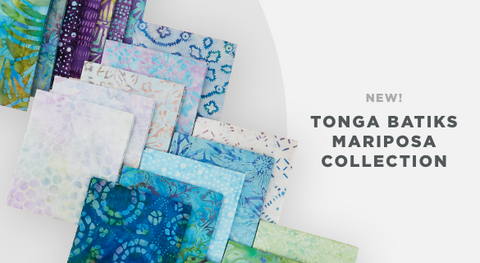 Shop the Tonga Batiks Mariposa fabric collection here.