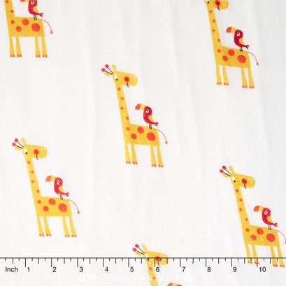 Designer Double Gauze - Giraffe Yellow Yardage
