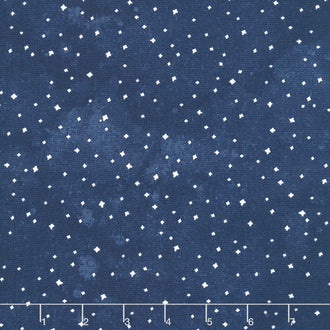 Toil and Trouble - Stars Light Navy Glow in the Dark Yardage