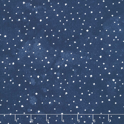 Toil and Trouble - Stars Light Navy Glow in the Dark Yardage