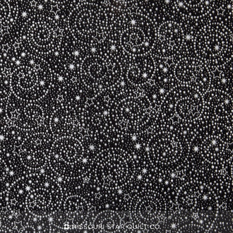 Holiday Flourish 9 - Silver Colorstory Swirl Ebony Metallic Yardage