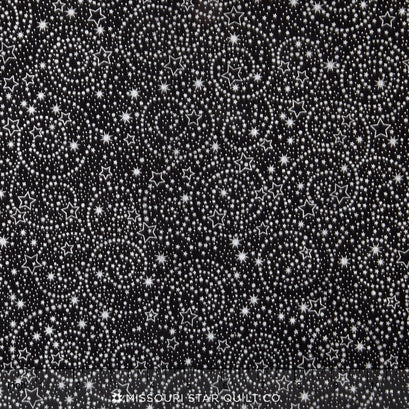 Holiday Flourish 9 - Silver Colorstory Swirl Ebony Metallic Yardage