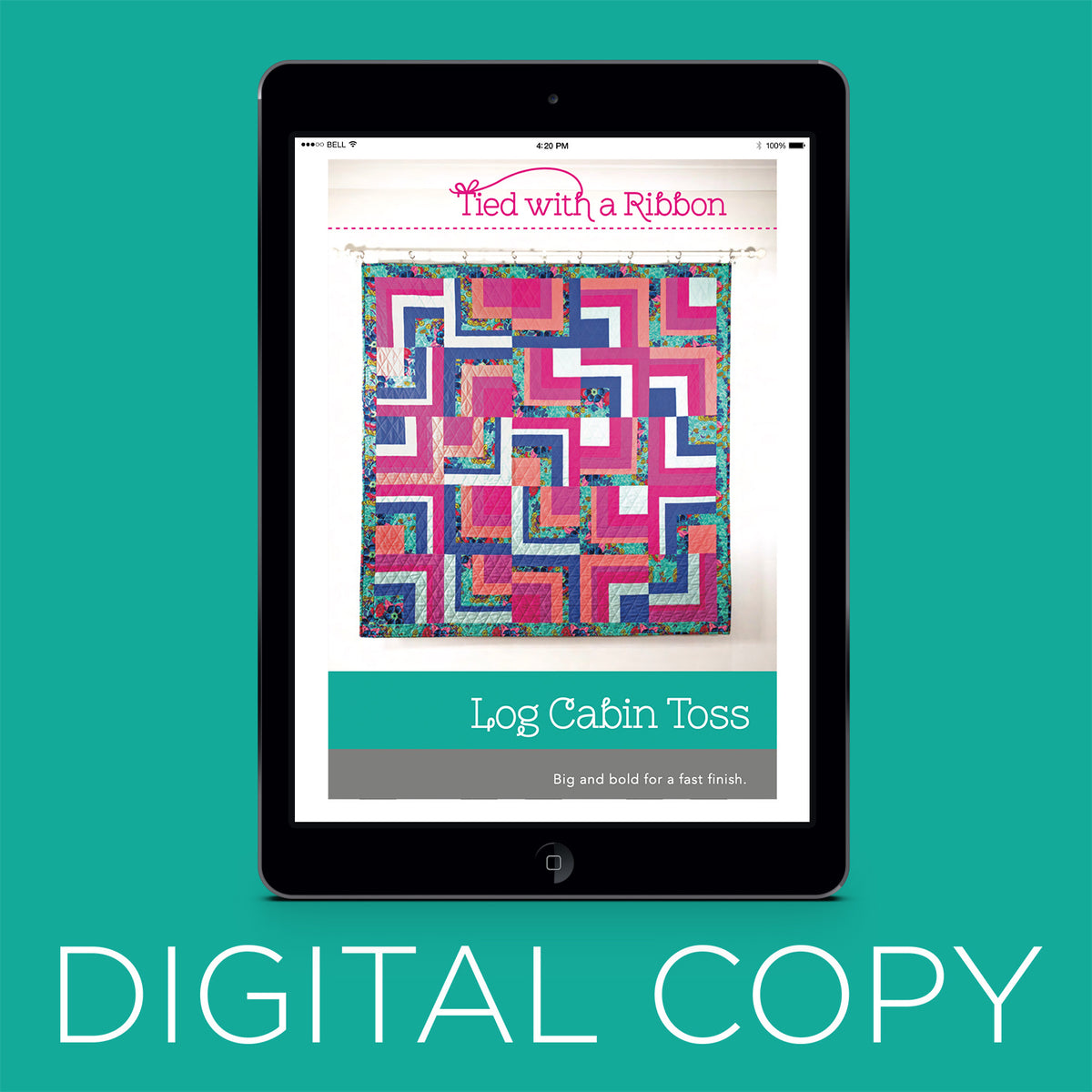 Digital Download - Log Cabin Toss Quilt Pattern Primary Image