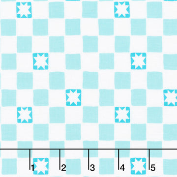 Color Pop Playground - Twinkle Tiles Aqua Yardage