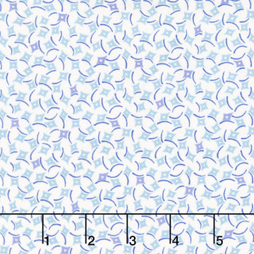 Sweet Things - Dancing Diamonds Blue Yardage