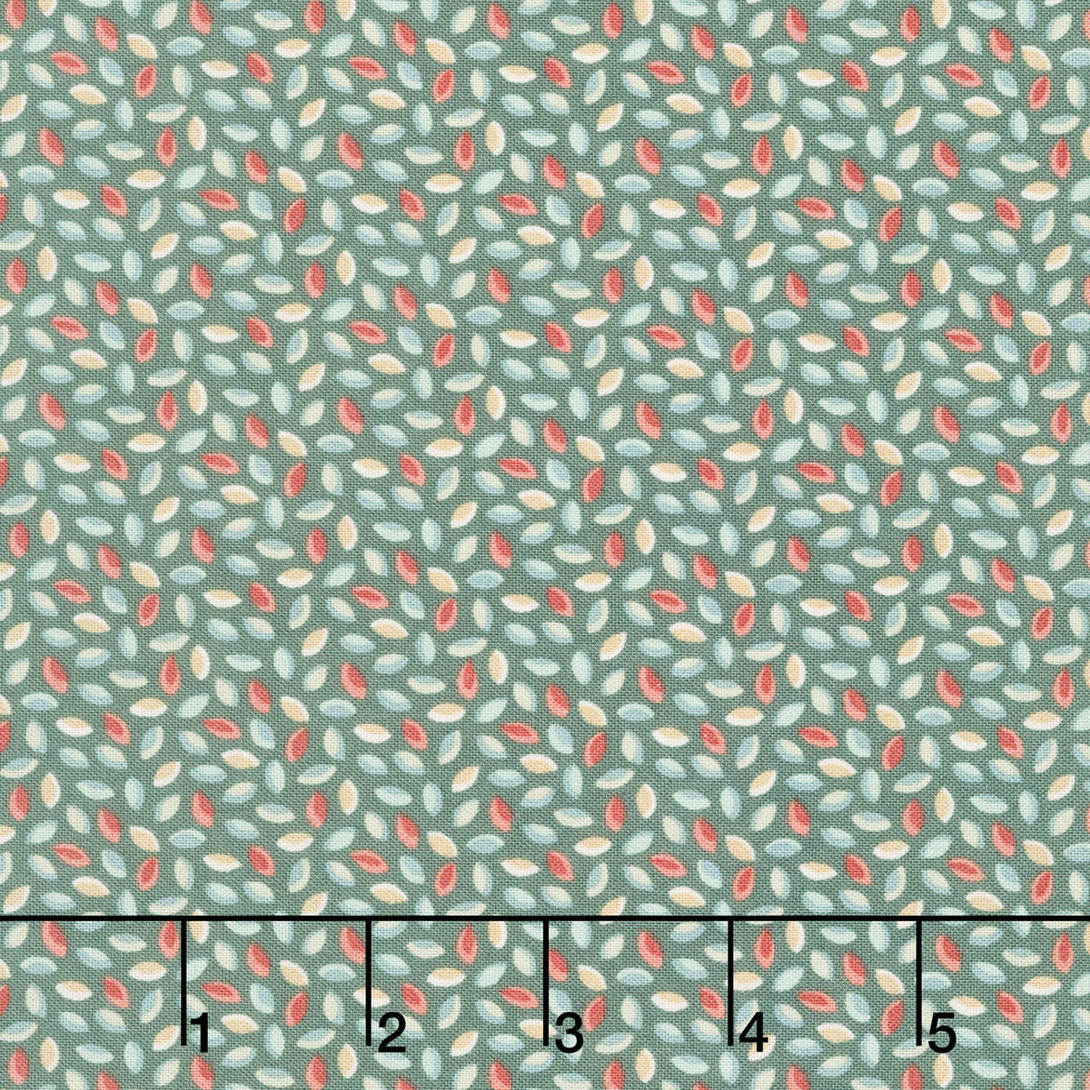 Autumn Bouquet - Pumpkin Seeds Green Yardage
