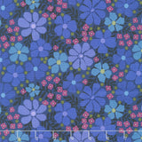 Mystic Meadow - Packed Floral Blue 108" Wide Backing