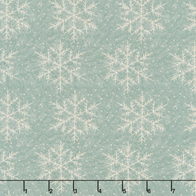 Jingle Bell - Snowfall Vintage Blue Yardage