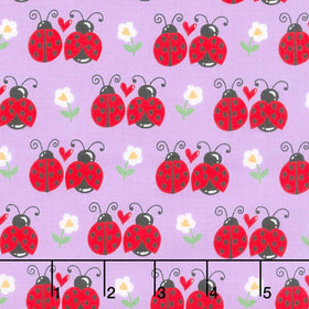 Little Ladies - Flutter Friends Lilac Yardage