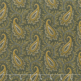 Madison Manor Revisited - Main Paisley Green Yardage