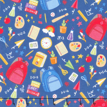 Back to School - School Supplies Royal Yardage