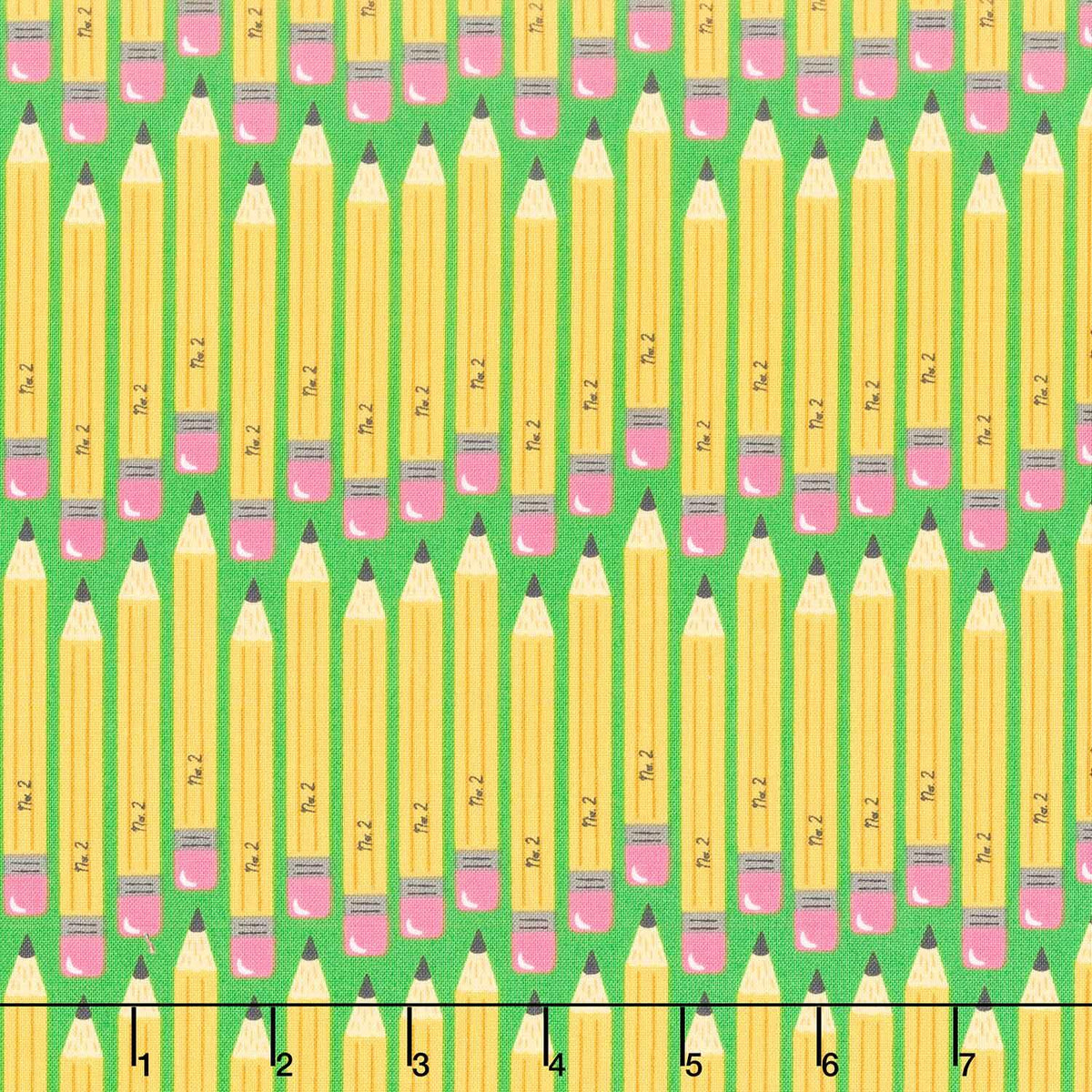 Back to School - No 2 Pencil Kelly Yardage