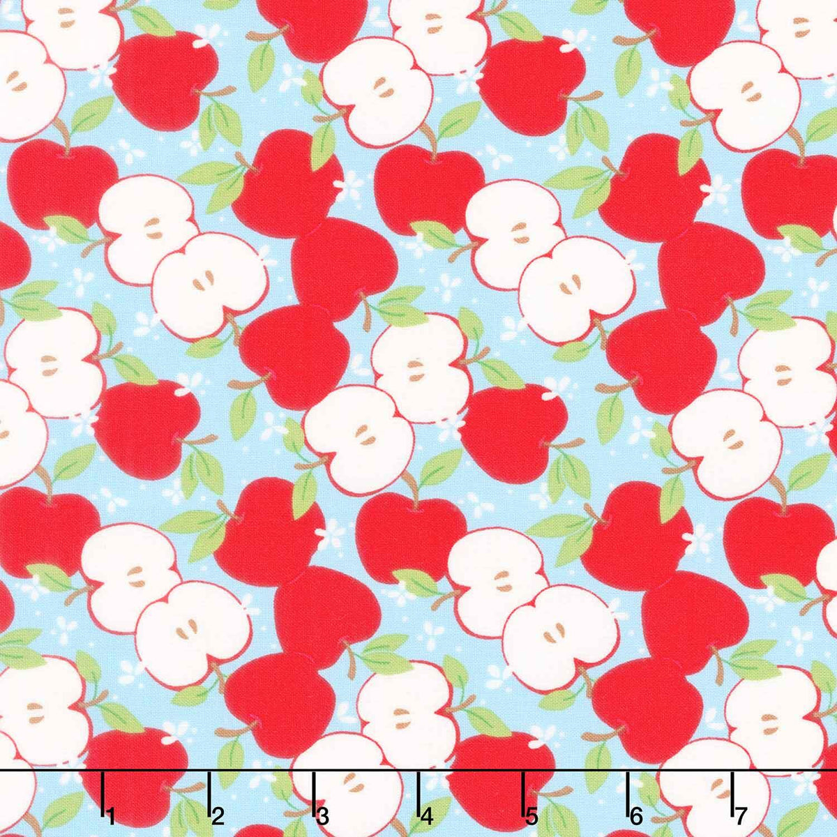 Back to School - Apples Sky Yardage
