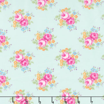 Beloved Blossoms - Sweet Blooms Mint Yardage