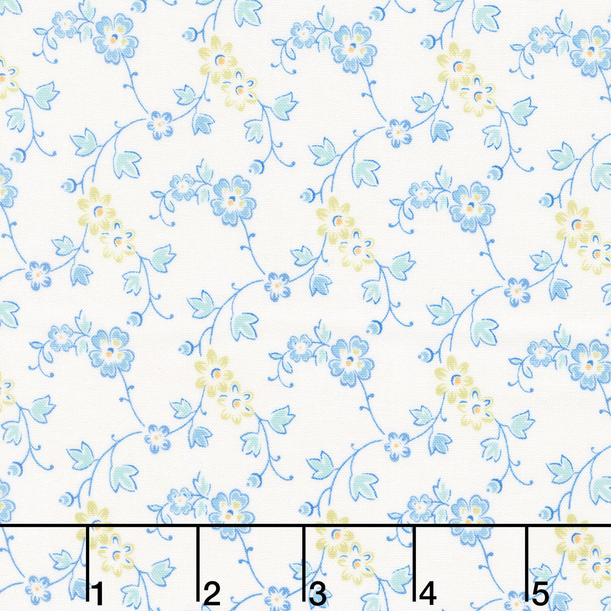 Beloved Blossoms - Meander Sky Yardage