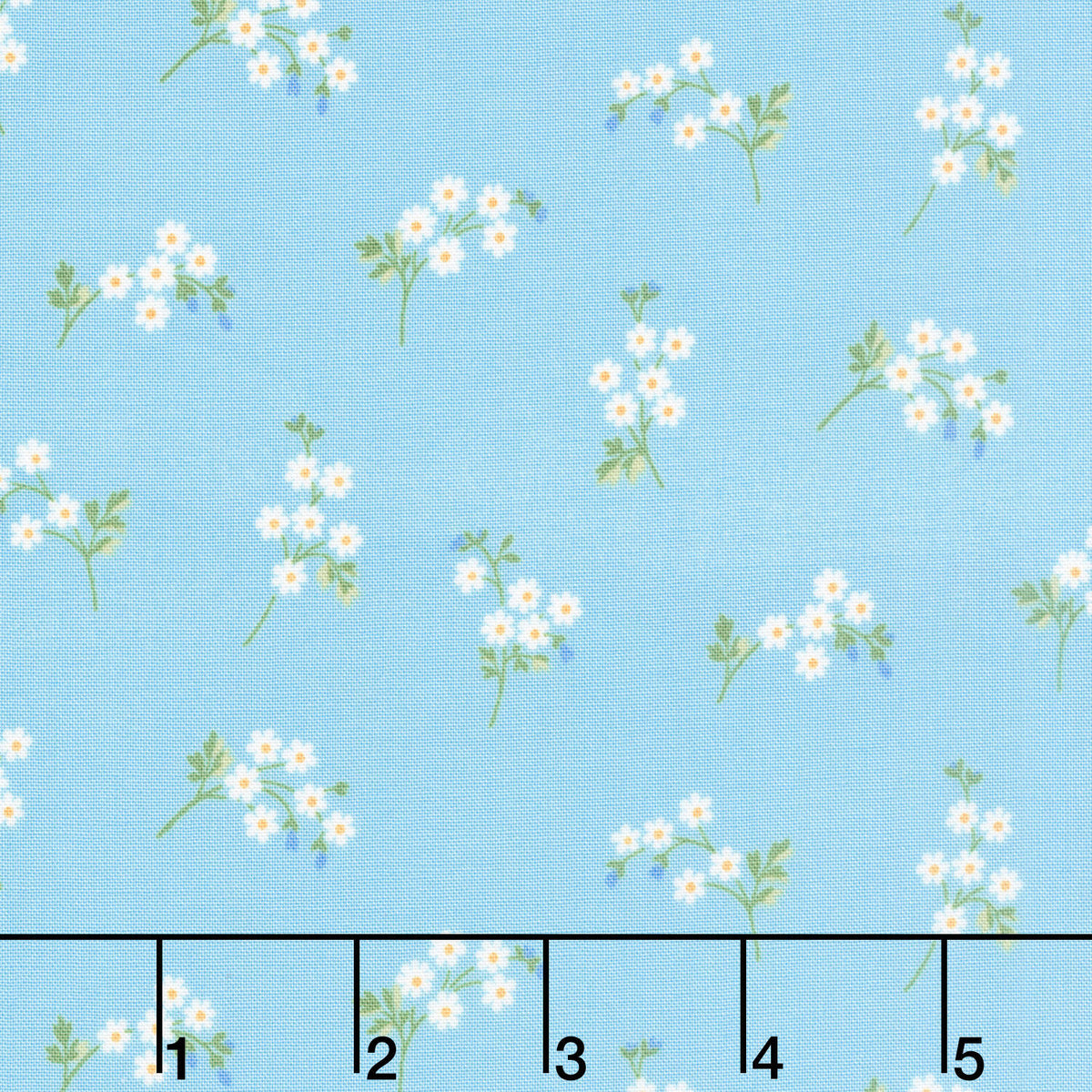Beloved Blossoms - Daisy Spray Sky Yardage