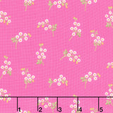 Beloved Blossoms - Daisy Spray Hot Pink Yardage