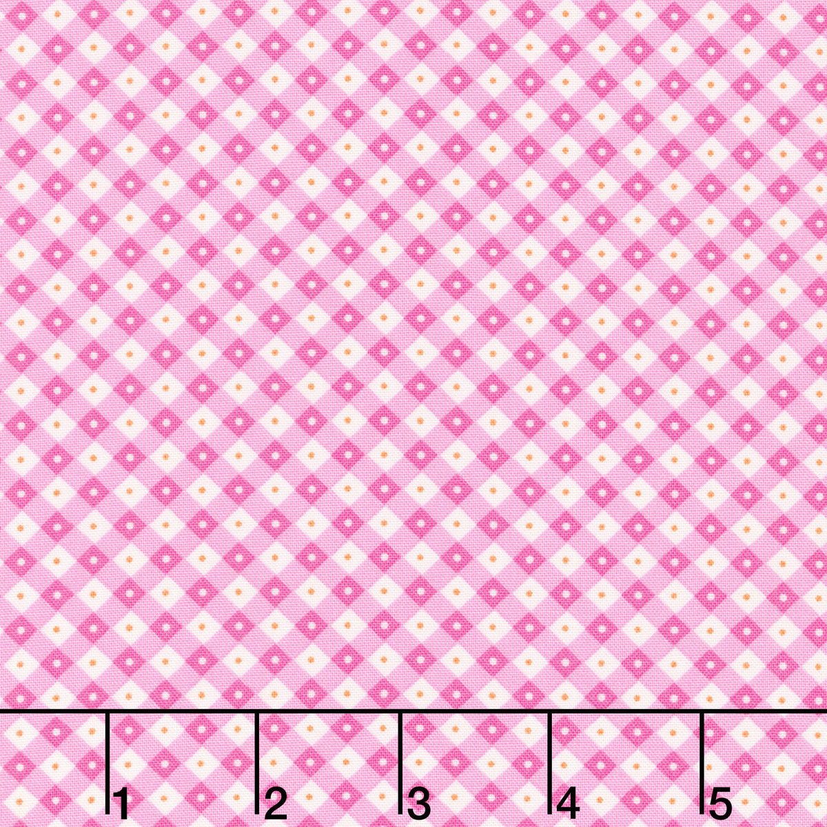 Beloved Blossoms - Checker Dot Pink Yardage