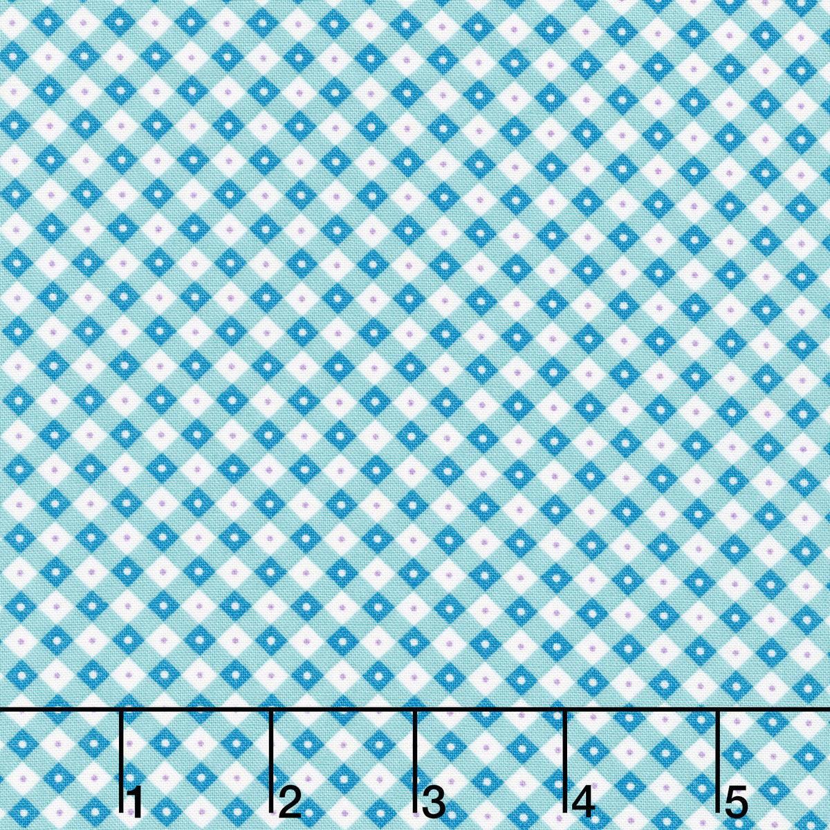 Beloved Blossoms - Checker Dot Mint Yardage