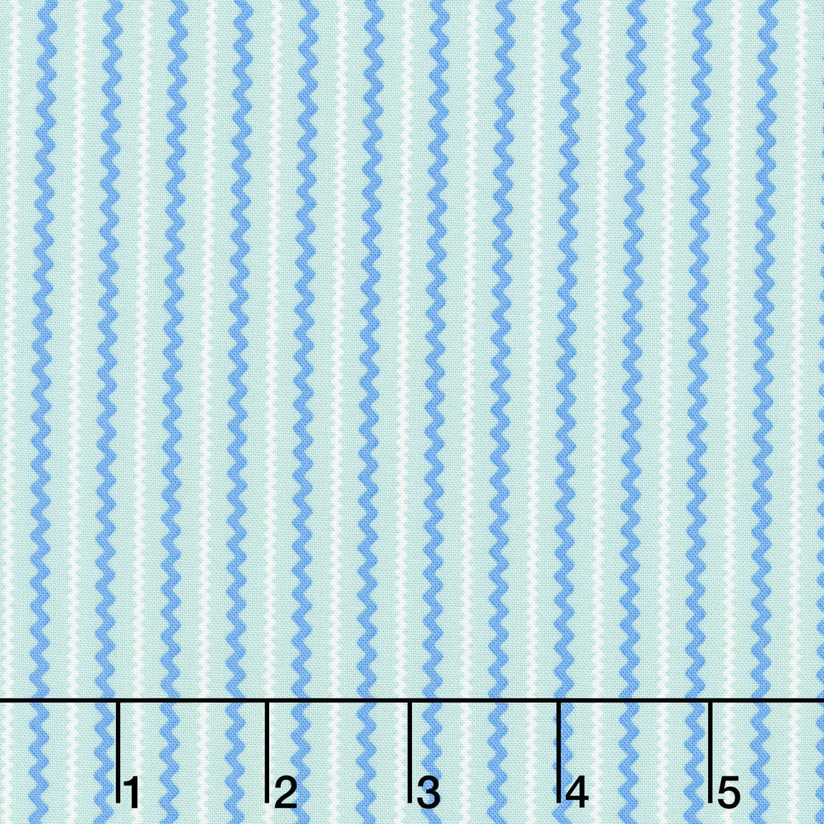 Beloved Blossoms - Rick Rack Mint Yardage