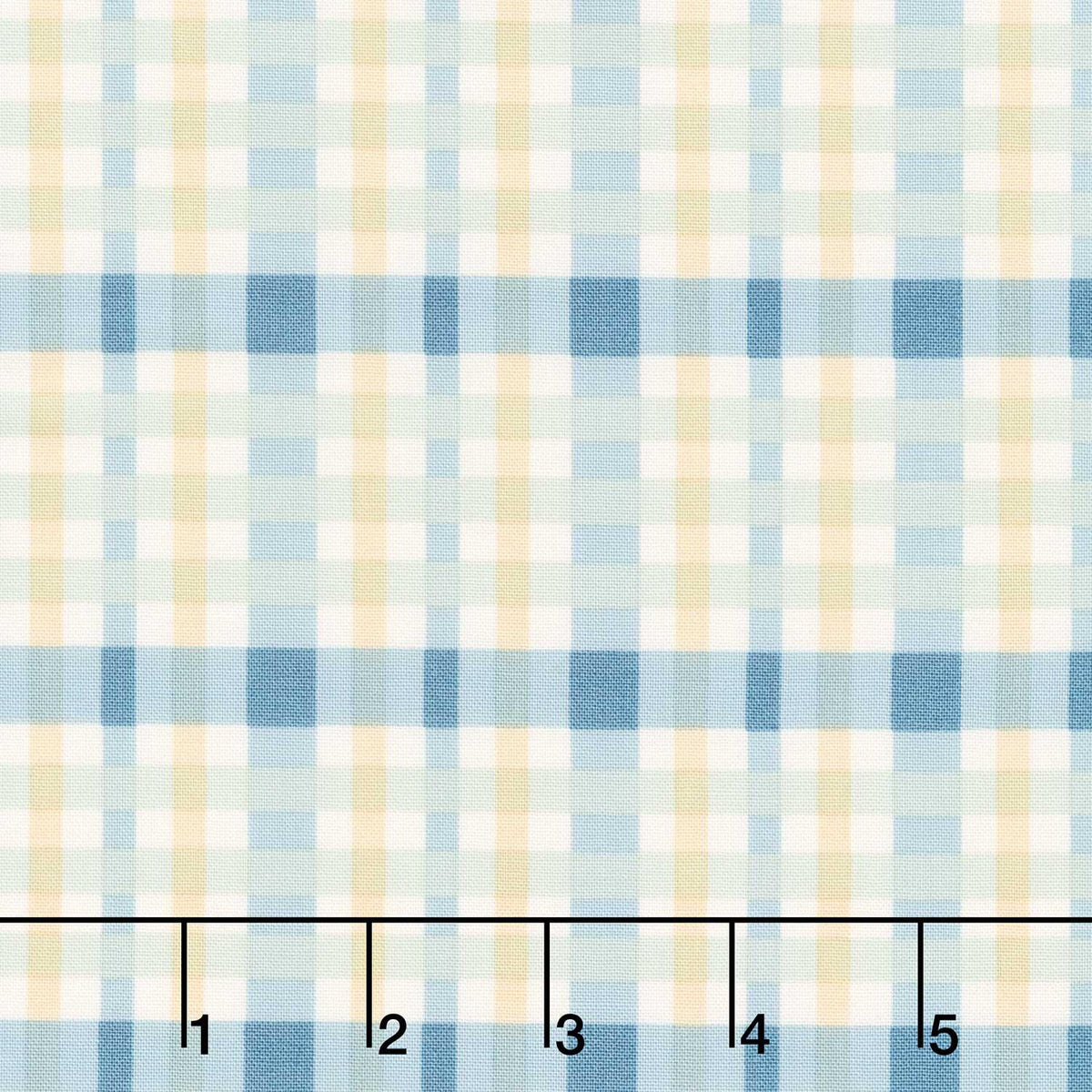 Sparrow Falls - Check Teapot Blue Yardage