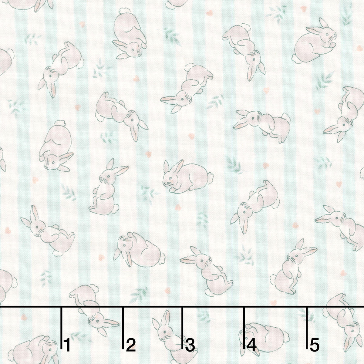 Little Ones - Bunnies Teal Yardage
