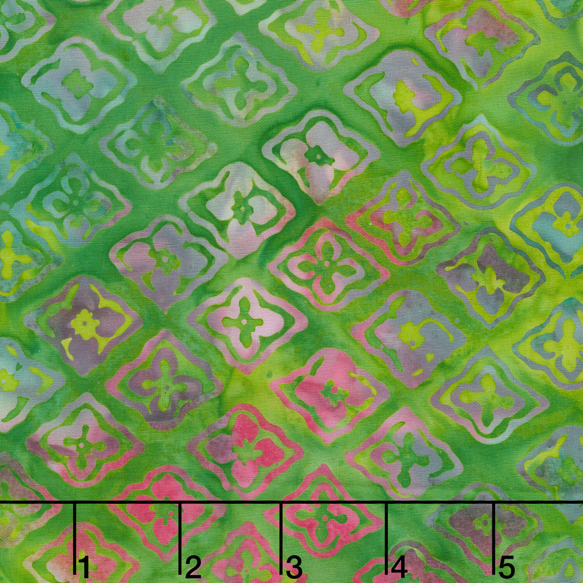 April Green Batiks - Tiles Jungle Yardage