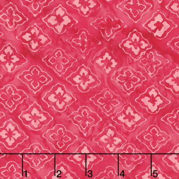 April Green Batiks - Tiles Magenta Yardage