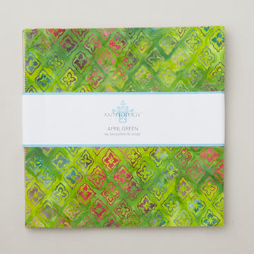 April Green Batiks 10" Squares