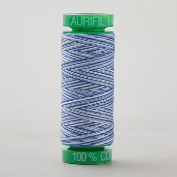 Aurifil 40 WT Cotton Mako Variegated Thread - Storm at Sea